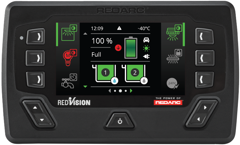 The RedVision display showing the fault.