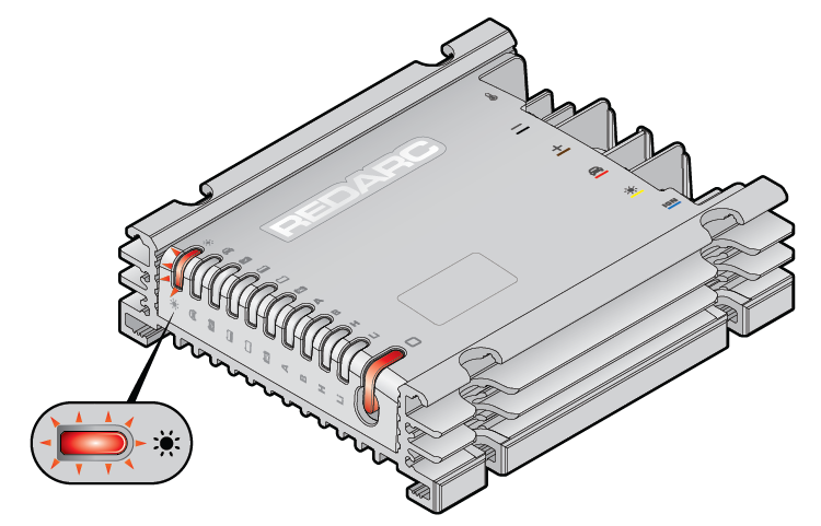 BCDC Alpha solar light flashing